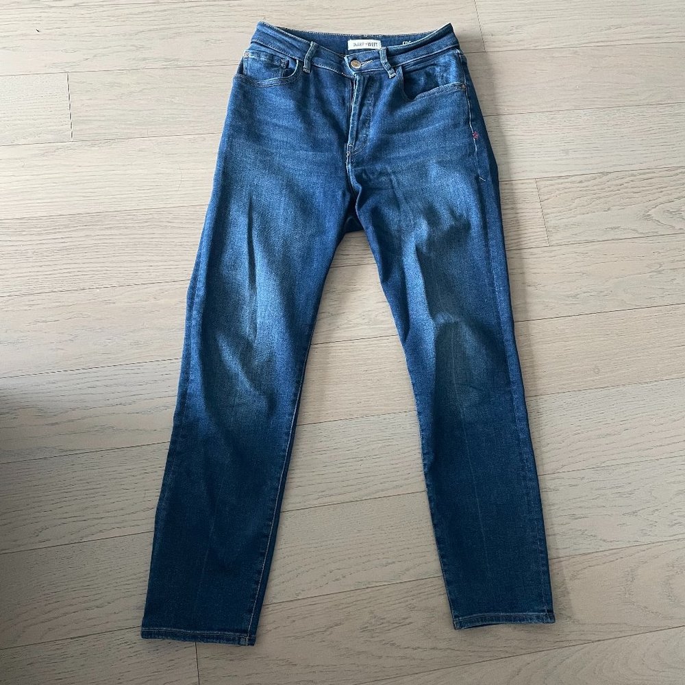 Warp & Weft High- Rise Cropped Straight Leg Jean